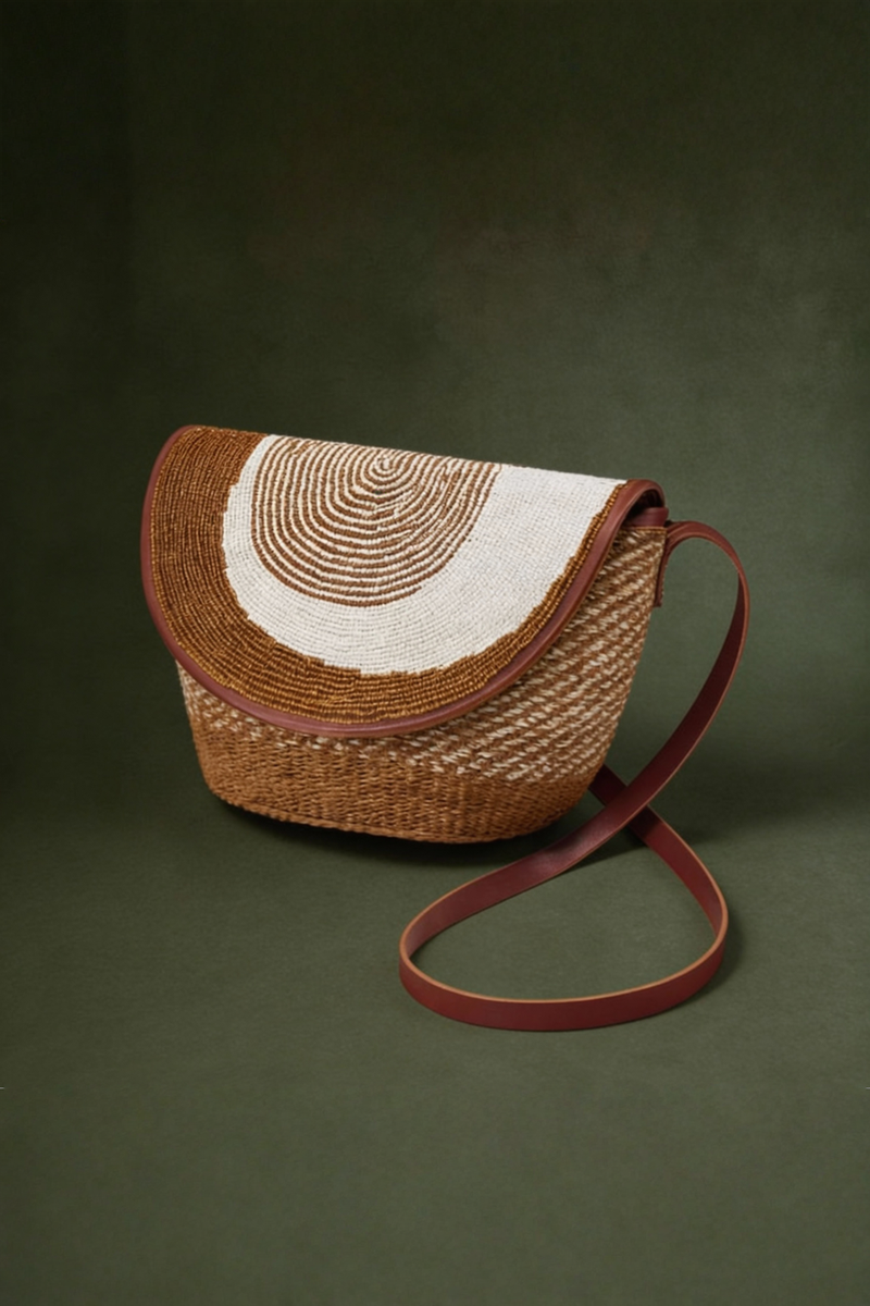 Sacs cuir sisal et perles