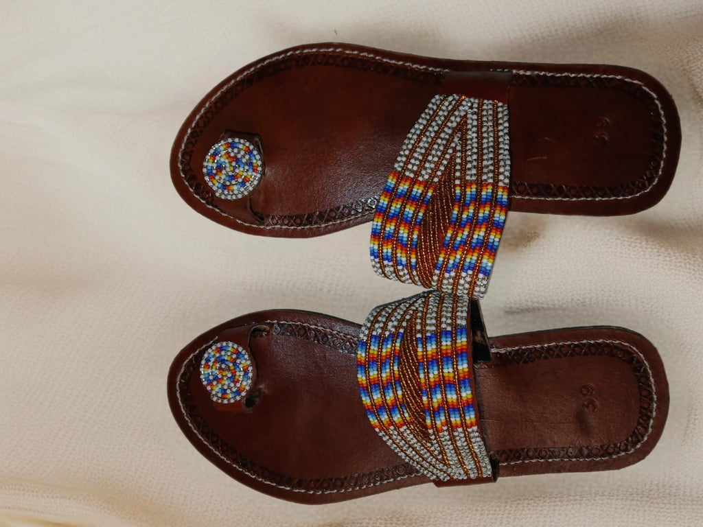Sandales en cuir artisanales femme