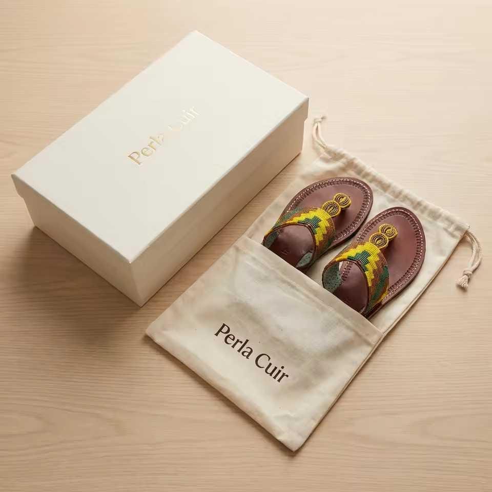 Sandales cuir Masai femme  Élégance artisanale épurée