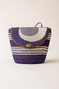 Sac Grand Format Cuir Perlé et Sisal Masai  Artisanat Authentique