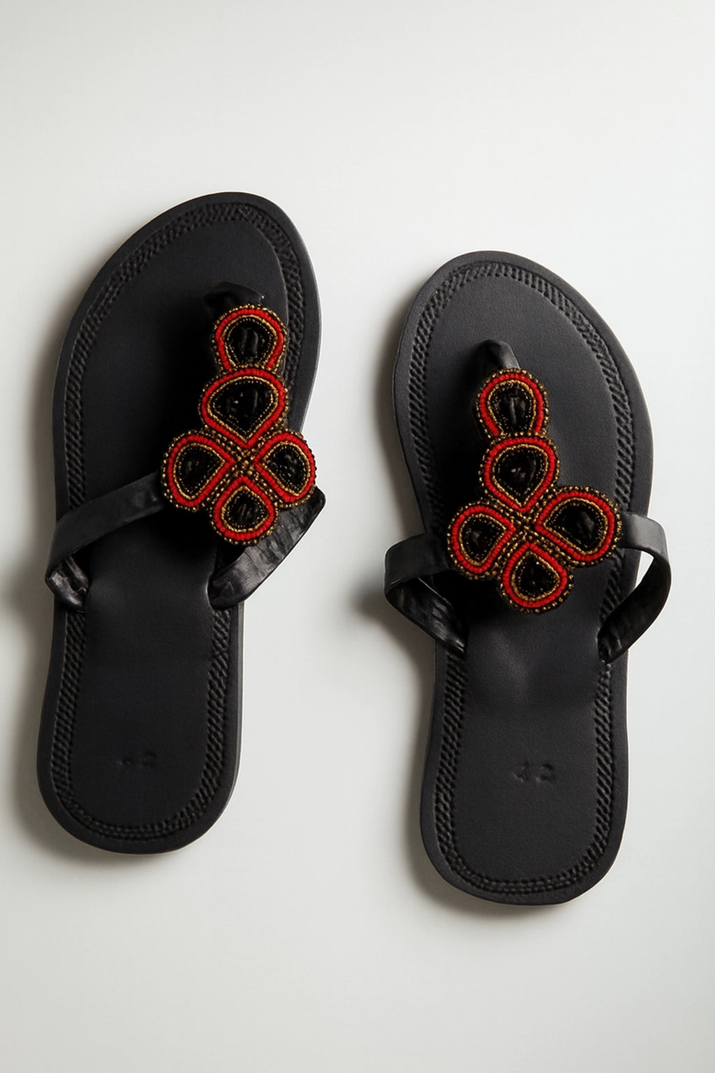 Sandales femme cuir perlées confortable