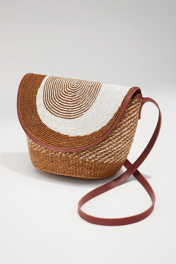 Sac bandoulière en perles fait main