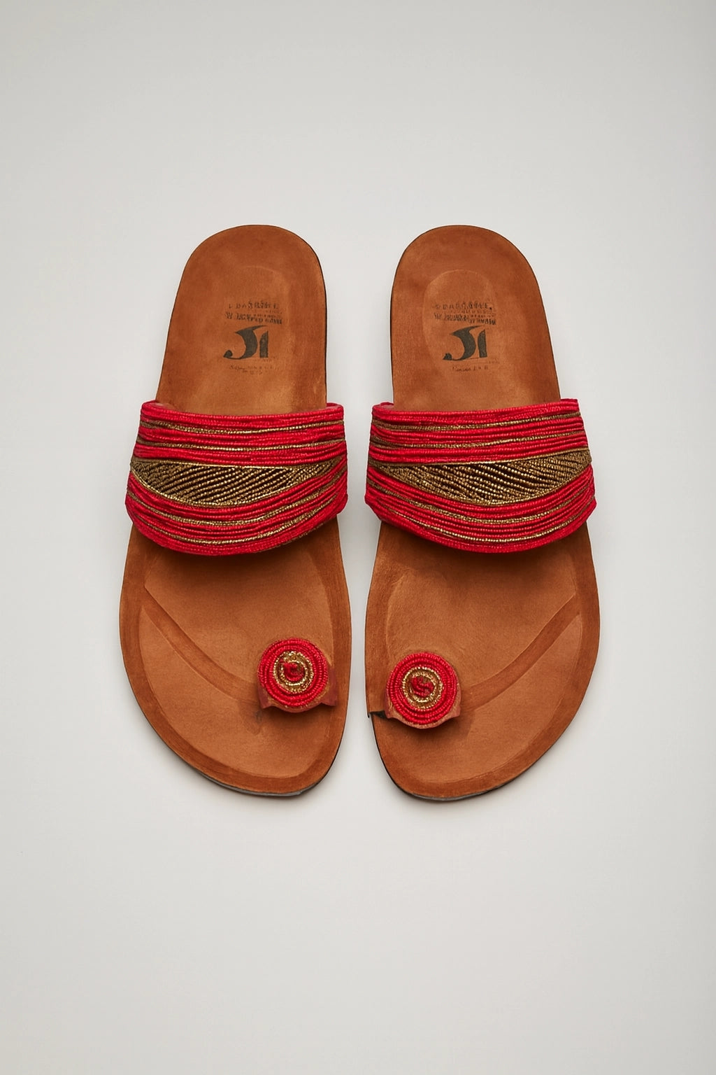 Sandales en perles semelles orthopédiques