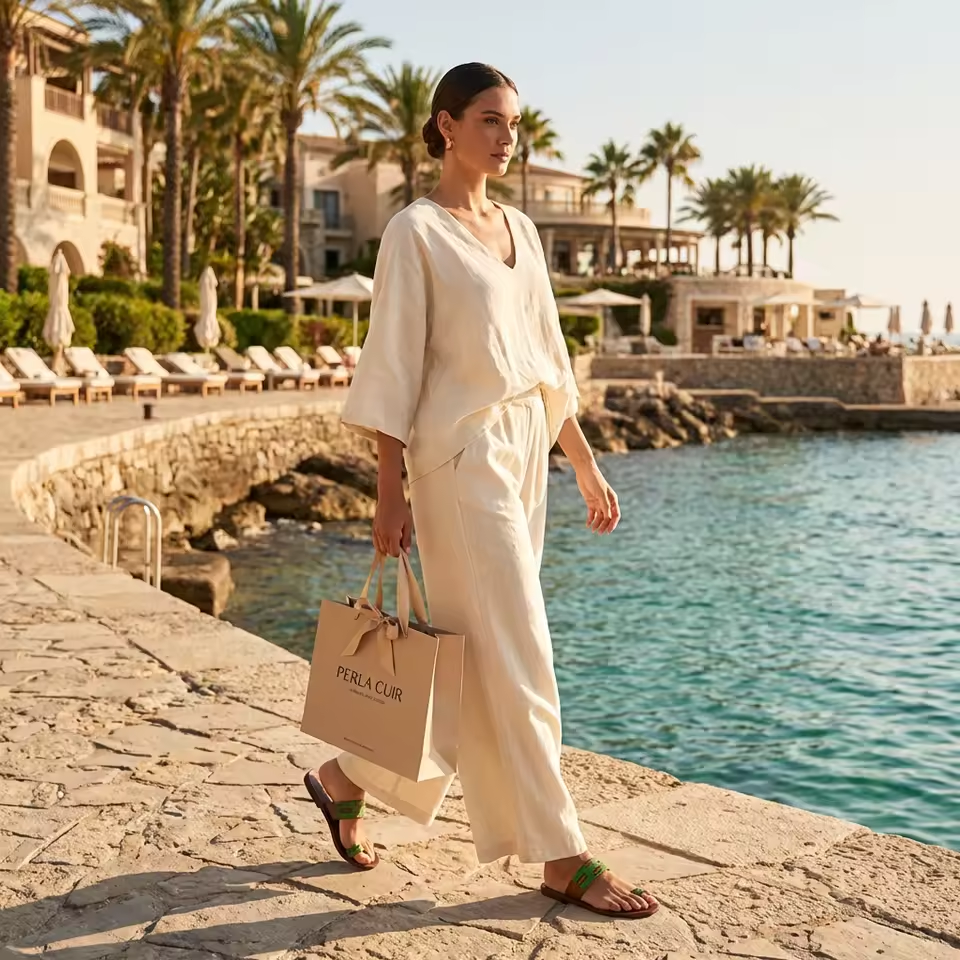 Sandales Cuir Perlées Masai Femme – Artisanat Fait Main Authentique