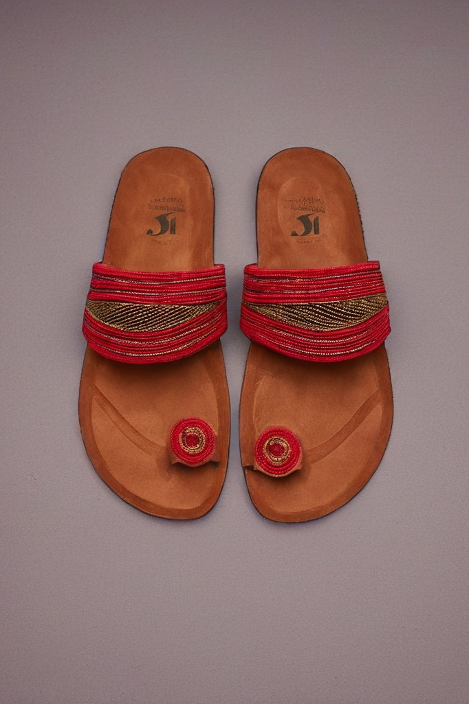 Sandales en perles semelles orthopédiques