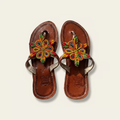 Sandales Cuir Perlées Masai Femme – Artisanat Fait Main Authentique