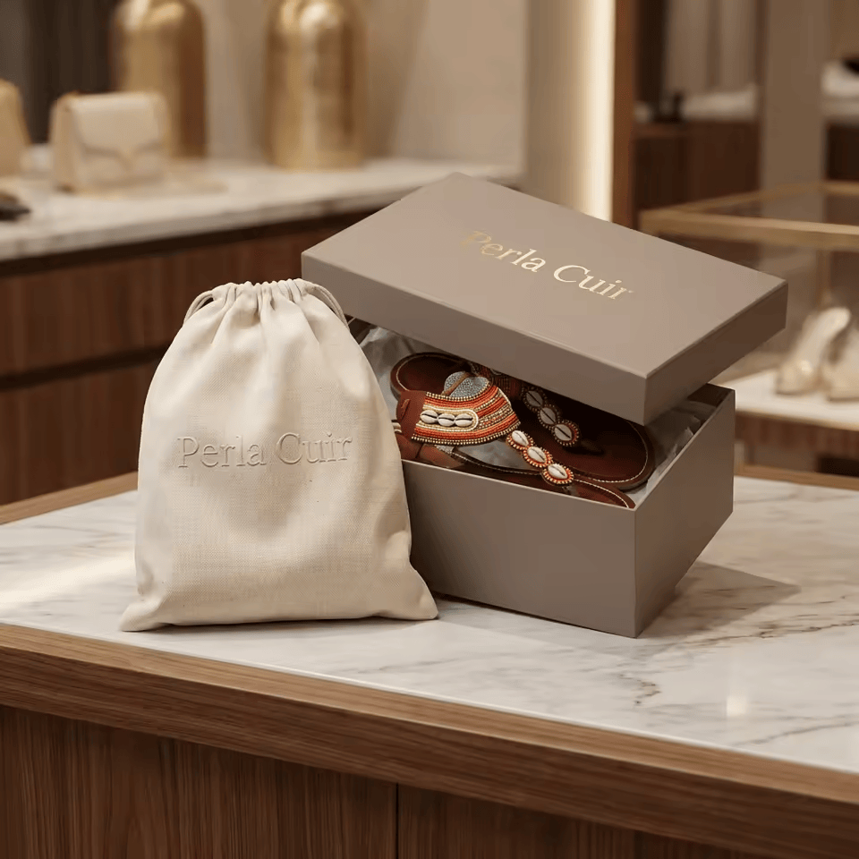 Kauri – Sandale cuir bordeaux perles & cauris Masaï | Perlacuir